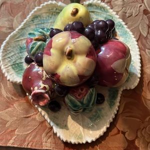 Fancy Leaf Plate with Fruit 🍎